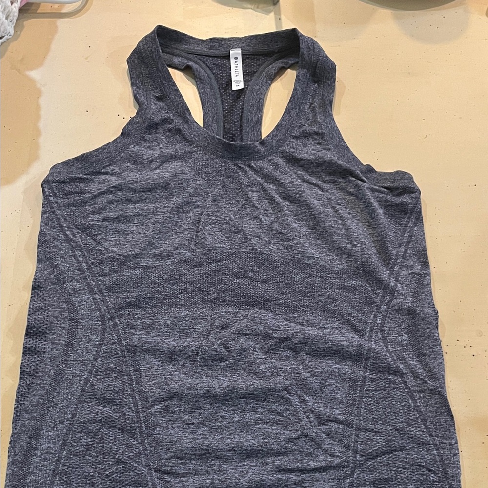 Athleta Charcoal Racerback Tank Top